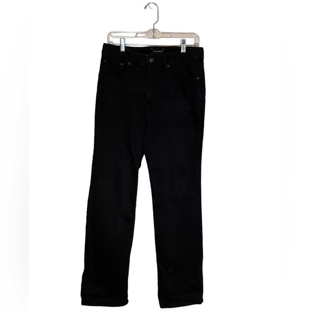 Free Assembly Women High-Rise Bootcut Black Stetch Denim Jeans Size 12 New w/Tag